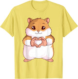 Hamster Lovers Girls Ladies T-Shirt - Lemon Yellow