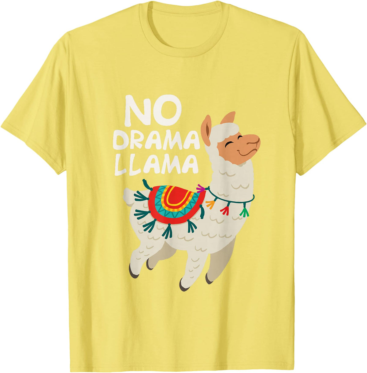 Give Me My No Drama Llama Co No Drama Llama Funny Lama T-Shirt - Lemon Yellow