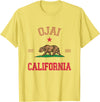 Ojai California CA Designs Ojai California T-Shirt - Lemon Yellow