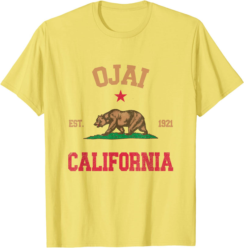Ojai California CA Designs Ojai California T-Shirt - Lemon Yellow