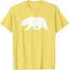 CALIFORNIA REPUBLIC GRIZZLY BEAR APPAREL California Grizzly Bear State Flag CALI Republic Silhouette T-Shirt - Lemon Yellow