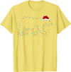 Xmas Lighting Polar Bear Christmas Gifts Polar Bear Xmas Lighting Santa Hat Polar Bear Christmas T-Shirt - Lemon Yellow