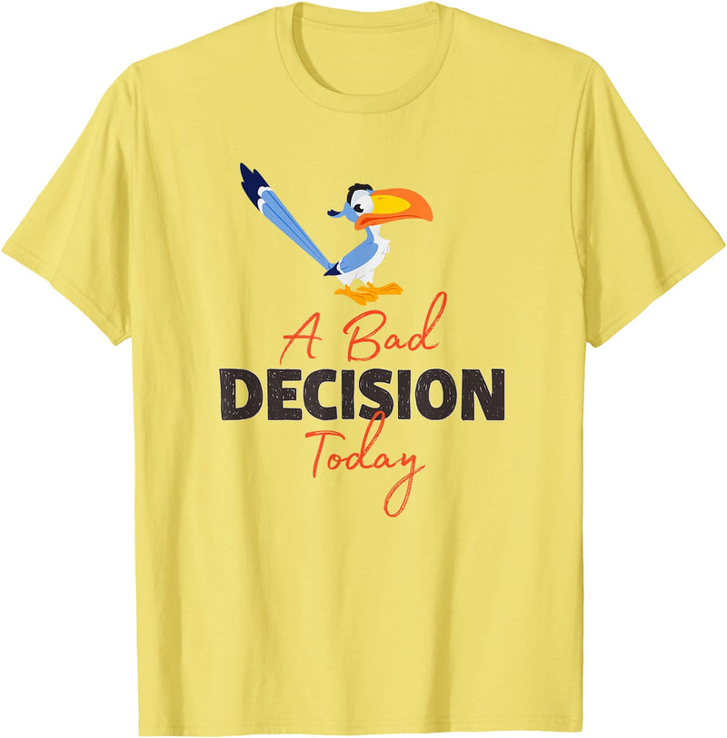 Disney The Lion King Zazu A Bad Decision Today T-Shirt - Lemon Yellow