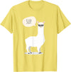 Funny & Cute Llama Gifts by OMG Sup No Drama Llama Alpaca T-Shirt - Lemon Yellow