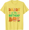 Dad Birthday Boy Family Matching Lion Daddy Of The Birthday Boy Lion Family Party Decorations T-Shirt - Lemon Yellow