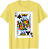 Card Deck Costume Shirt Co King of Clubs Playing Card T-Shirt Poker Player Costume T-Shirt - Lemon Yellow