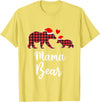 Cute Xmas Gifts Tartan Bear Cub Matching Costumes Mama Bear Buffalo Red Plaid Christmas Pajama Family Outfits T-Shirt -