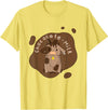 Cute Kawaii Merch Kawaii Chocolate Milk Cow T-Shirt - Lemon Yellow