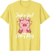 Just A Girl Who Loves Pigs. T-Shirt - Lemon Yellow