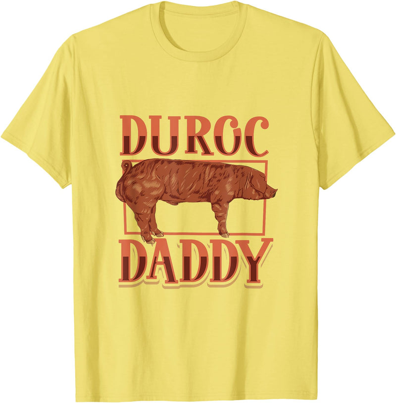 Creative Duroc Pigs designs Duroc Pig Daddy T-Shirt - Lemon Yellow