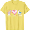 Peace Love llama Lovers Designs Co. Peace Love Llamas Gift for Girls Boys Kids Women Men Llama T-Shirt - Lemon Yellow