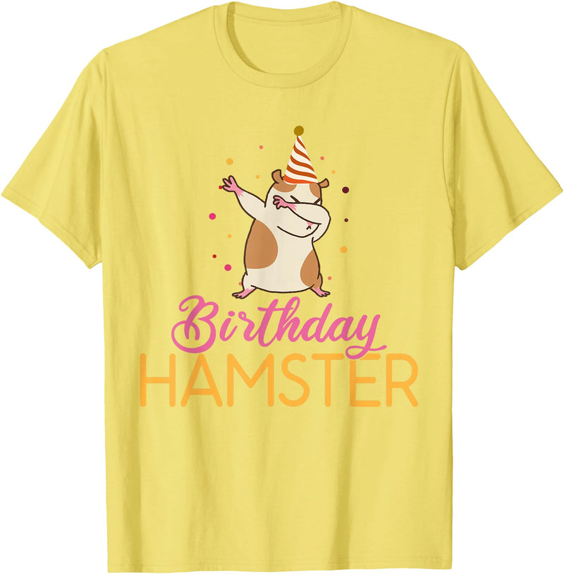 Birthday Hamster Cute Hamster Lover T-Shirt - Lemon Yellow