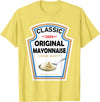 Halloween 2025 Condiments Couples Costume Sauce White Mayonnaise Halloween Costume Couples T-Shirt - Lemon Yellow
