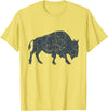 Bison Lover Gifts Wildlife I Bison Natural Reserve Vintage Buffalo I Distressed Bison T-Shirt - Lemon Yellow