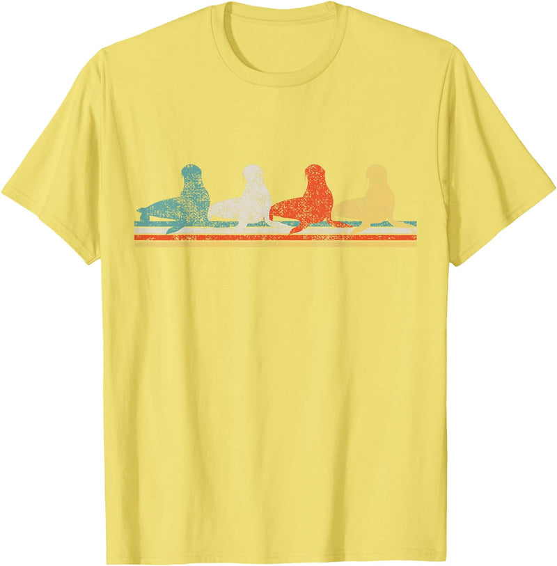 Retro Sea Lion Gifts Sea Lion T-Shirt - Lemon Yellow