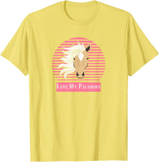 Palomino Horse Gifts Palomino Horse Love My Palomino T-Shirt - Lemon Yellow