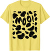 Cow Print Tees Cow Costume Funny & Cute Calf Halloween Doodle T-Shirt - Lemon Yellow