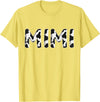 Cow Pattern Print Family Matching Birthday Shirts Cow Mimi Birthday Family Matching Mothers Day Boy Girl Farm T-Shirt -
