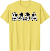 Family Matching Gifts Cow Dada Cow Print Cow Pattern Father's Day T-Shirt - Lemon Yellow