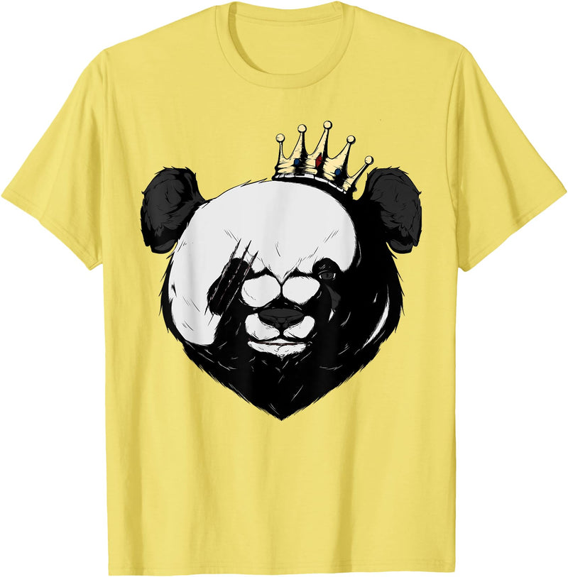 Wild Bear Hip Hop Apparel Swag Hipster Streetwear Graphic Tee Wild Panda Bear Hip Hop T-Shirt - Lemon Yellow