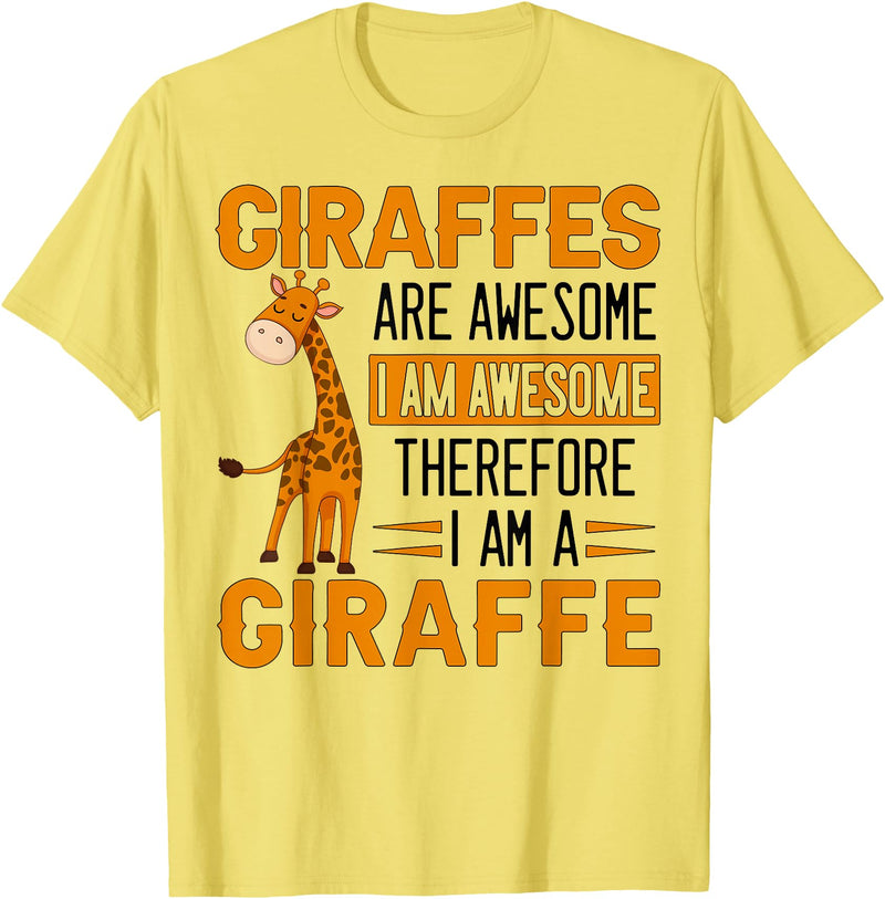 Giraffe Stuff For Giraffes Lovers Women Men Funny Giraffe Quote Cute Giraffe Design For Giraffe Lover T-Shirt - Lemon Yellow