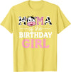 Cow Birthday Shirts For Family Men Women Cow Lover Mama of The Birthday Girl Shirt Farm Cow Mommy Mom 1st T-Shirt - Lemon