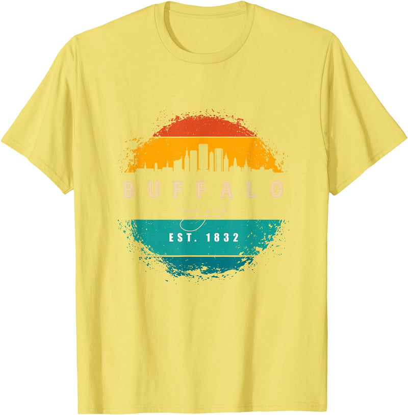 BASBO City of Buffalo New York T-Shirt - Lemon Yellow