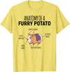 Sweet Anatomy of a Furry Potato Guinea Pig Gifts Anatomy Of A Furry Potato Guinea Pig Lover T-Shirt - Lemon Yellow