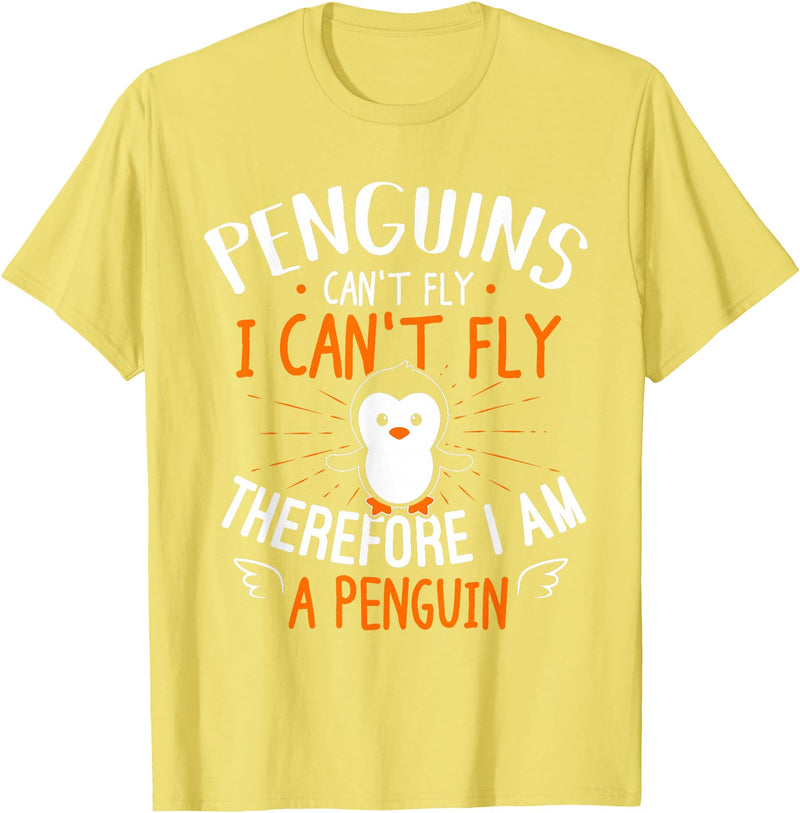 Penguins Can't Fly - Cute Penguin Lover Gift Rabbit T-Shirt in Lemon Yellow