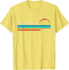 California Republic US State Bear Flag Sunset Simi Valley California State Bear Retro Sunset T-Shirt - Lemon Yellow
