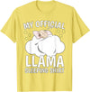 Llama Sleeping Wear Kids, Women & Men Official Sleeping Shirt Sleep Shirt Pajama Naps PJ Llama T-Shirt - Lemon Yellow