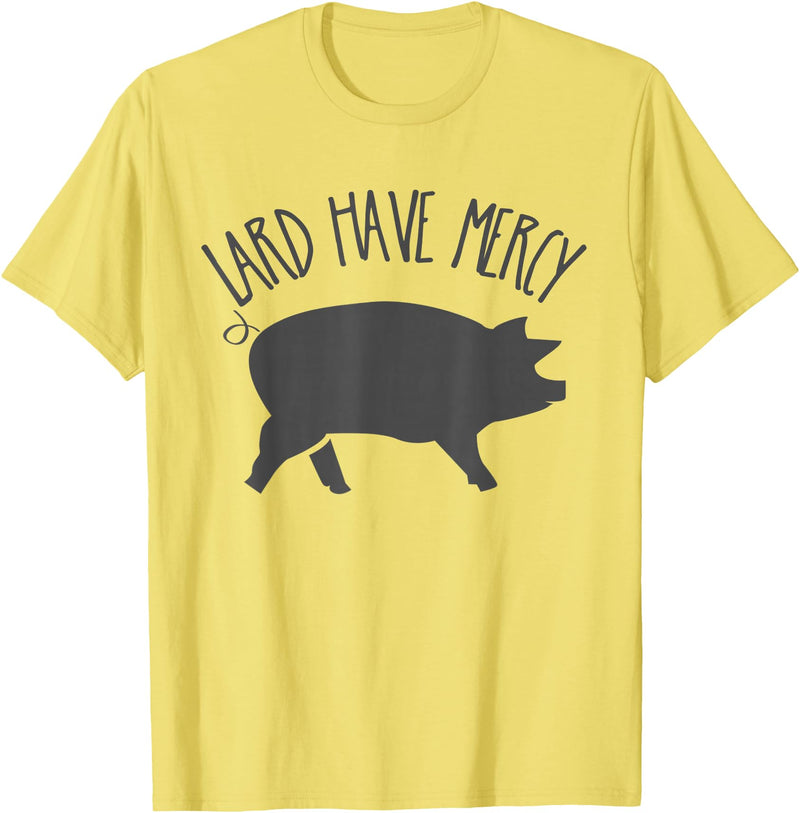 Pig Lard TShirts For All Lard Have Mercy Funny Pig Shirt T-Shirt - Lemon Yellow