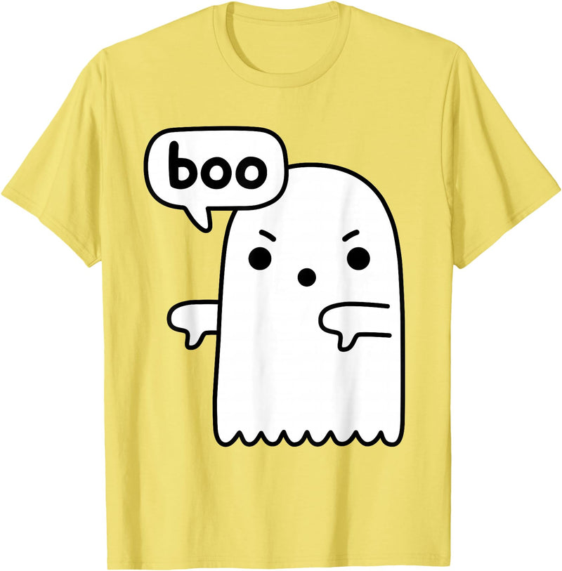 Ghost of disapproval Shirts Gifts Funny Thumbs Down Ghost Screaming Boo Disapproval T-Shirt - Lemon Yellow