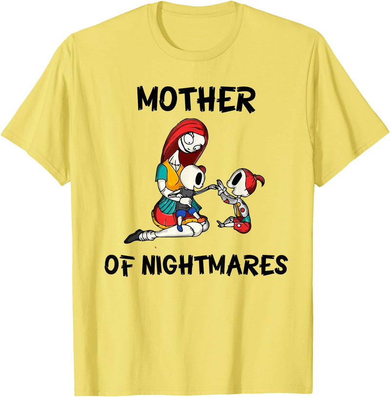 Mom Shirts Mother of Nightmares Graphic T-Shirt - Lemon Yellow