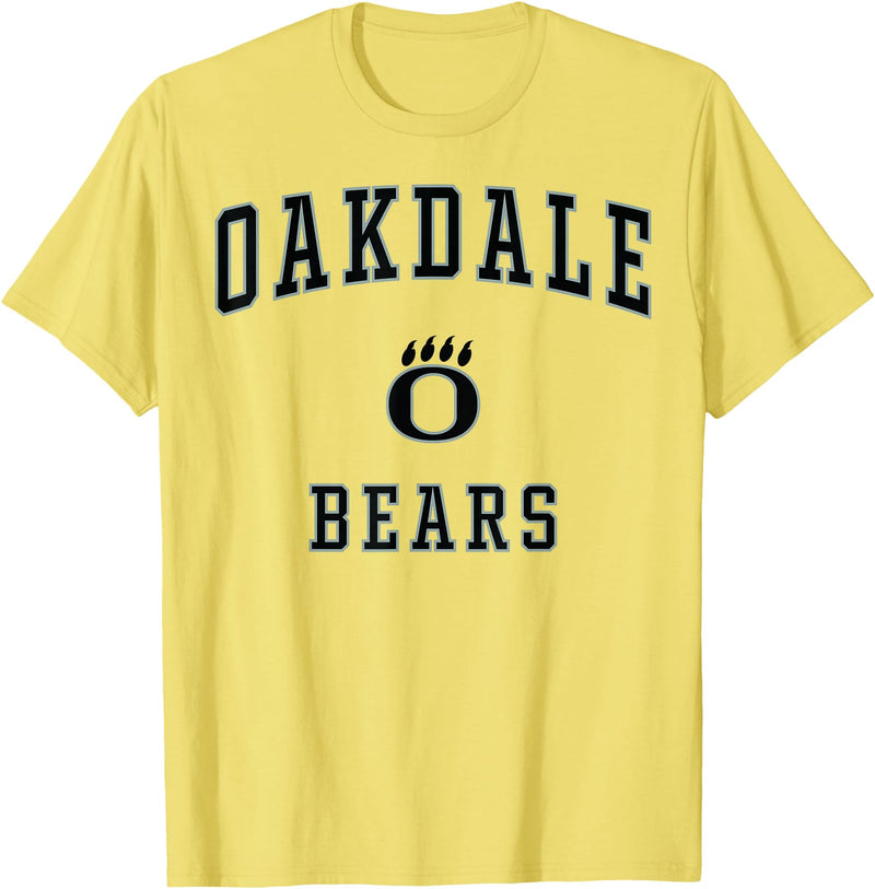 Official High School Fan Gear Oakdale High School Bears T-Shirt - Lemon Yellow
