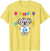 28th Koala Bear Birthday Party TShirt Co. I'm 28 Cute Koala Holding 28 Years Old 28th Birthday Outfit T-Shirt - Lemon Yellow