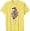BJD Birds Killdeer Cute Graphic Print T-Shirt Bird Gift Bird Lover T-Shirt - Lemon Yellow