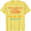 What's The Difference Between Trump & Flying Pig? What's The Difference Between Trump and A Flying Pig? T-Shirt - Lemon Yellow