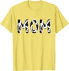 Cow Pattern Print Family Matching Birthday Shirts Cow Mom Birthday Family Matching Mothers Day Boy Girl Farm T-Shirt - Lemon