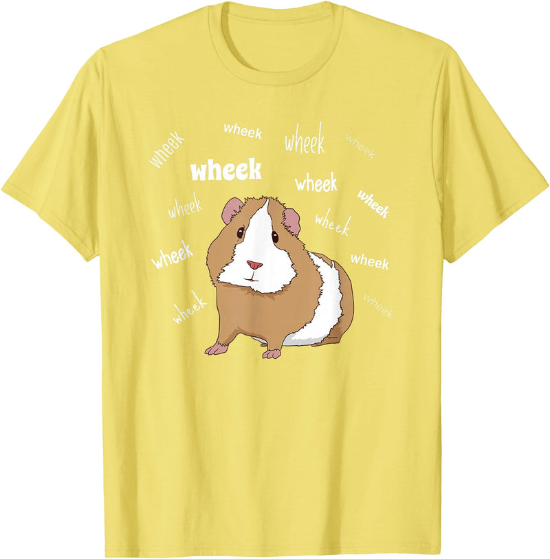 Funny Guinea Pig Tee Gift Animal Pet new kids love Guinea Pig Love Guinea Pig Wheek Wheek Feed Me Guinea Pig T-Shirt - Lemon Yellow