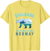 Longyearbyen am Nordkap und Spitzbergen Inseln Svalbard Spitzbergen Islands Norway Fjords with Polar Bear T-Shirt - Lemon Yellow