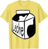 Clever Witty Milk Designs Leche Spanish Milk Carton Dairy Lover T-Shirt - Lemon Yellow