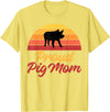 Pig Lover Gifts & Accessories Proud Pig Mom Pig Owner Pig Farmer Pig Mother T-Shirt - Lemon Yellow