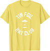 Tin Foil Hat Club with UFO Cow Abduction T-Shirt - Lemon Yellow