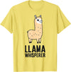 Funny Llama Lover Gifts Llama Whisperer T-Shirt - Lemon Yellow