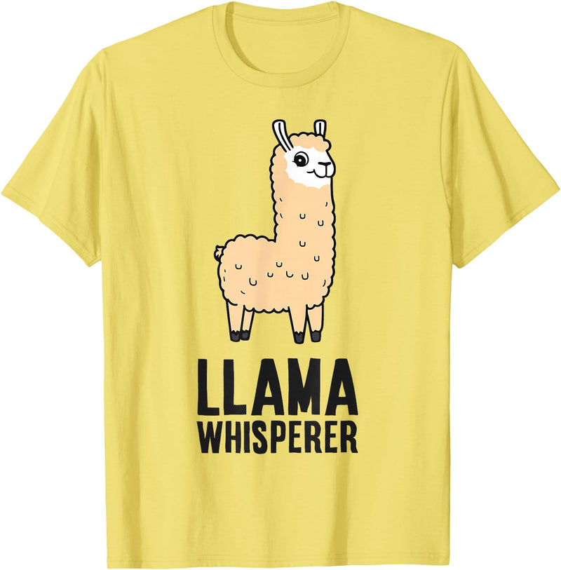 Funny Llama Lover Gifts Llama Whisperer T-Shirt - Lemon Yellow