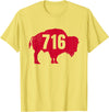 EmmaLoo Tees Buffalo New York BFLO B-Lo WNY Shirts 716 Area Code Buffalo New York BFLO WNY T-Shirt T-Shirt - Lemon Yellow