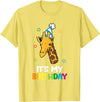 Giraffe Lover Gifts And Tees Giraffe Birthday It's My Birthday Funny Giraffe T-Shirt - Lemon Yellow