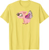 RWS235 When Pigs Fly, Flying Pig T-shirt T-Shirt - Lemon Yellow