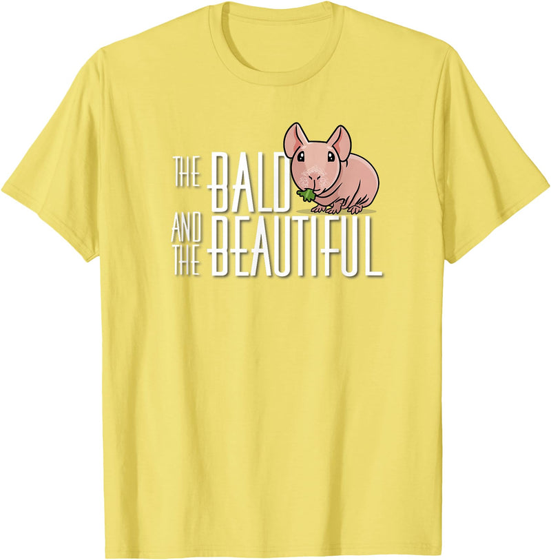Kids Wheek Skinny Pig Mom Gifts T Shirts & Hoodies Funny Kawaii Kids Bald Beautiful Hairless Guinea Pig Lover T-Shirt - Lemon Yellow